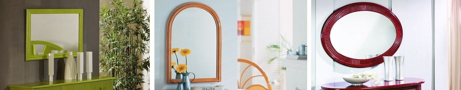 Miroirs en rotin : décoration haut de gamme de fabrication espagnole.