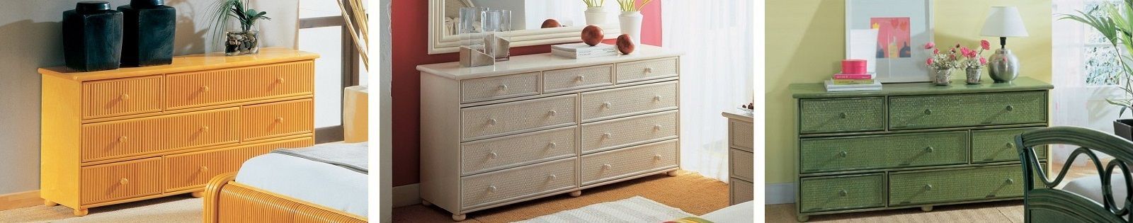 Commodes en rotin Haut de gamme de fabrication Espagnole - Le Monde du Lit