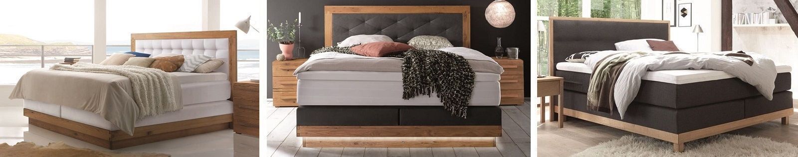 Lits boxspring en bois massif : meubles haut de gamme. Hasena.