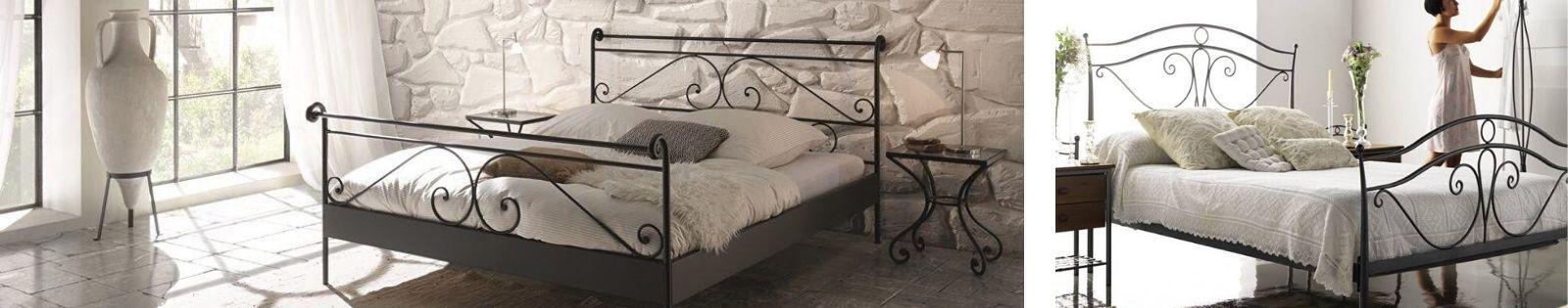 Lits en fer pour 1 ou 2 personnes - Meubles en fer forgé pour la chambre - Le monde du lit